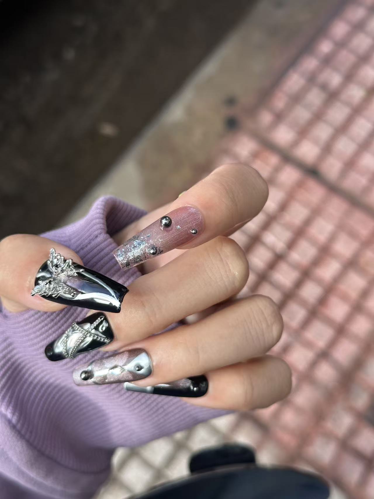 Black Purple Butterfly